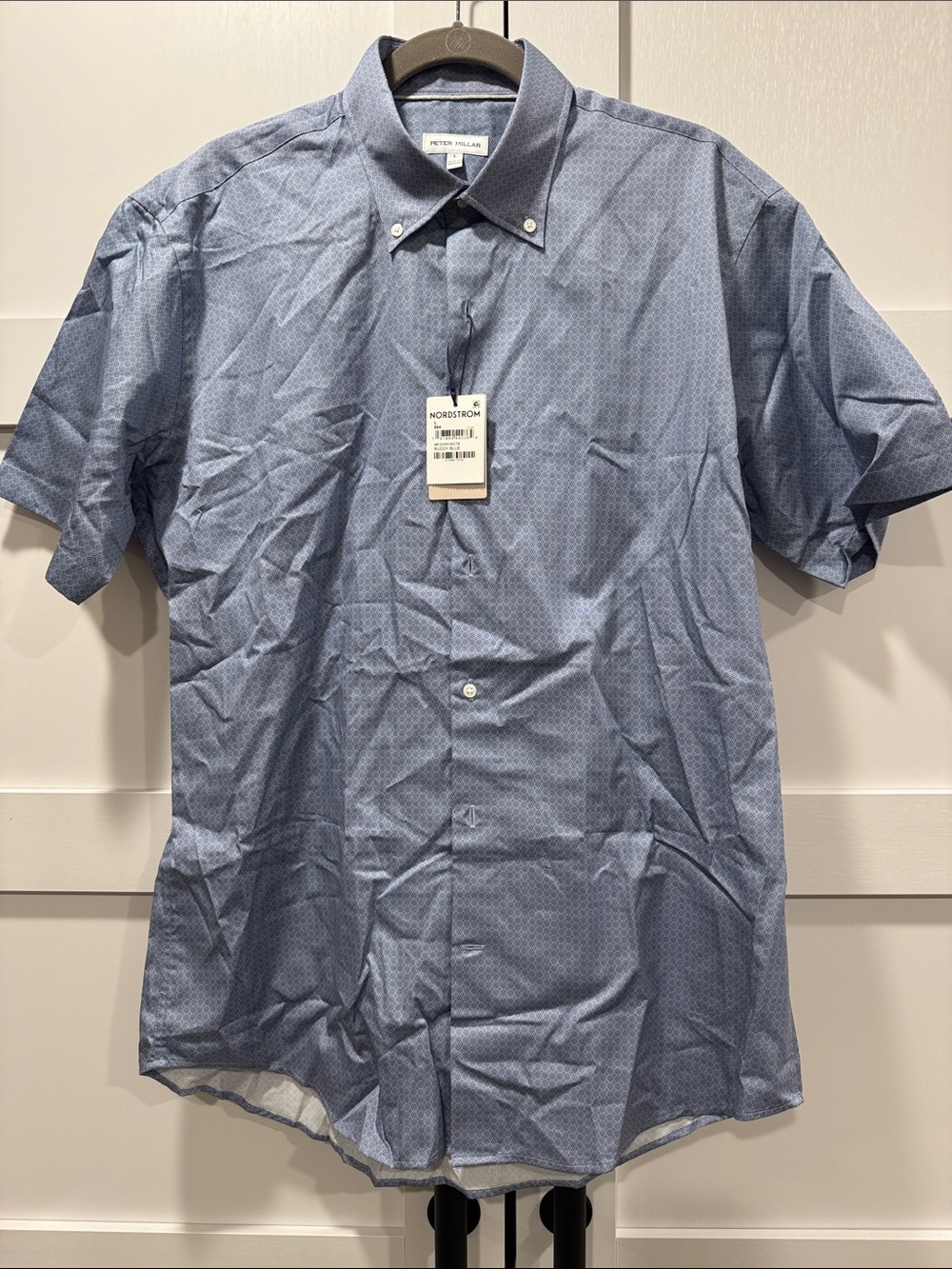 Peter Millar Light Blue Short-Sleeve Button-Down Shirt